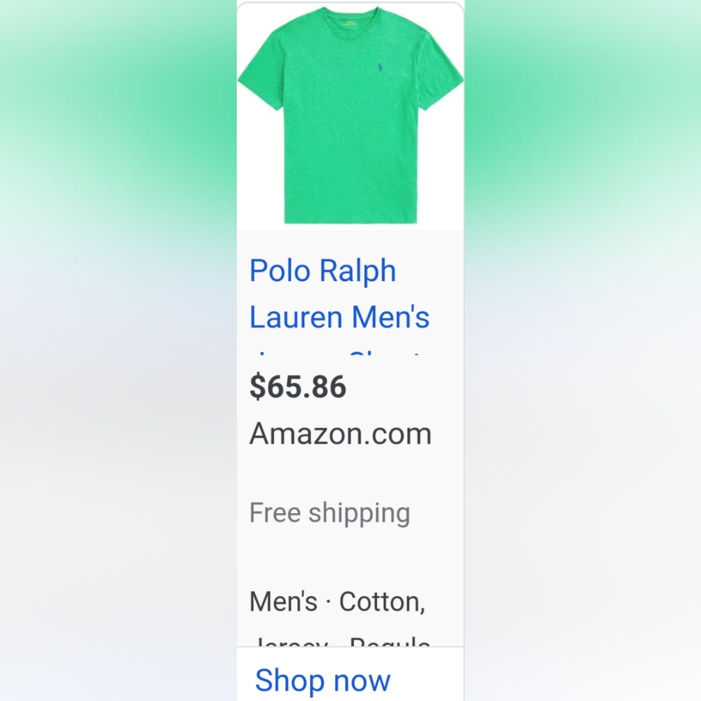 NWT❤️🔥POLO by Ralph Lauren V-Neck T-shirt Men's Large & Small💚 - Picture 5 of 11